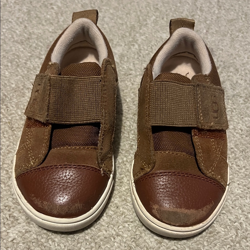UGG Brown Kids Sneakers with Velcro Straps